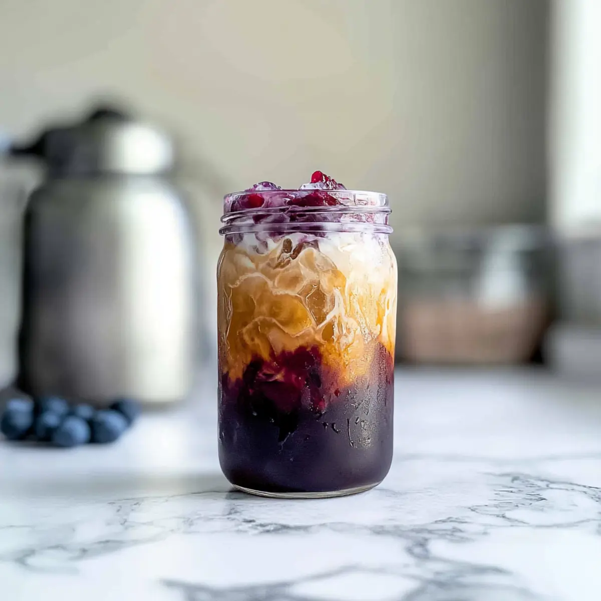 Iced Cinnamon Brown Sugar Blueberry Coffee