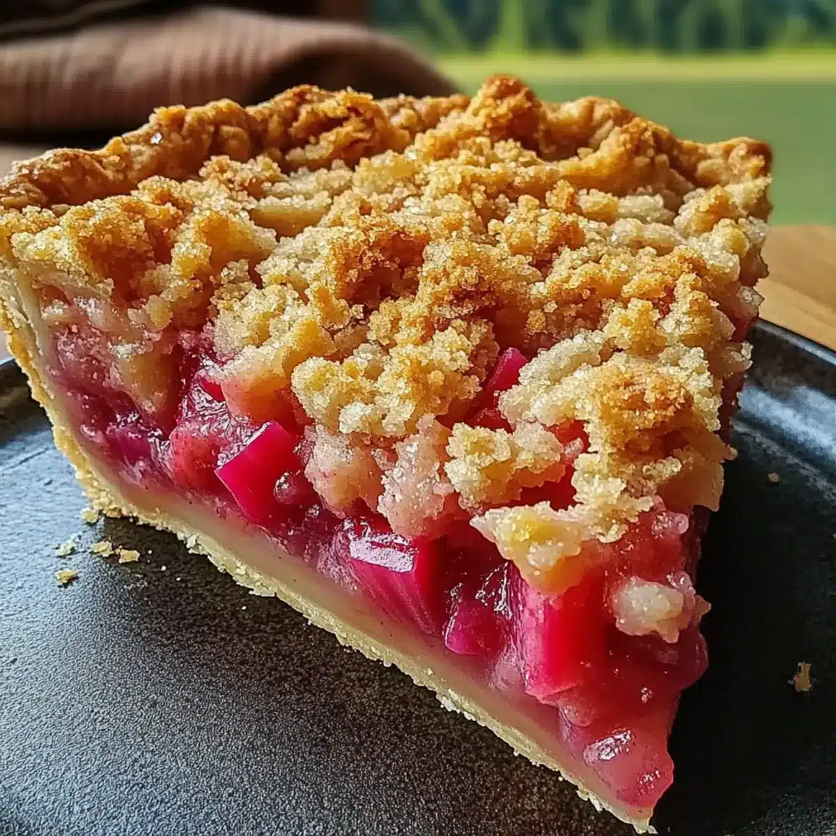 Rhubarb Crumble Pie