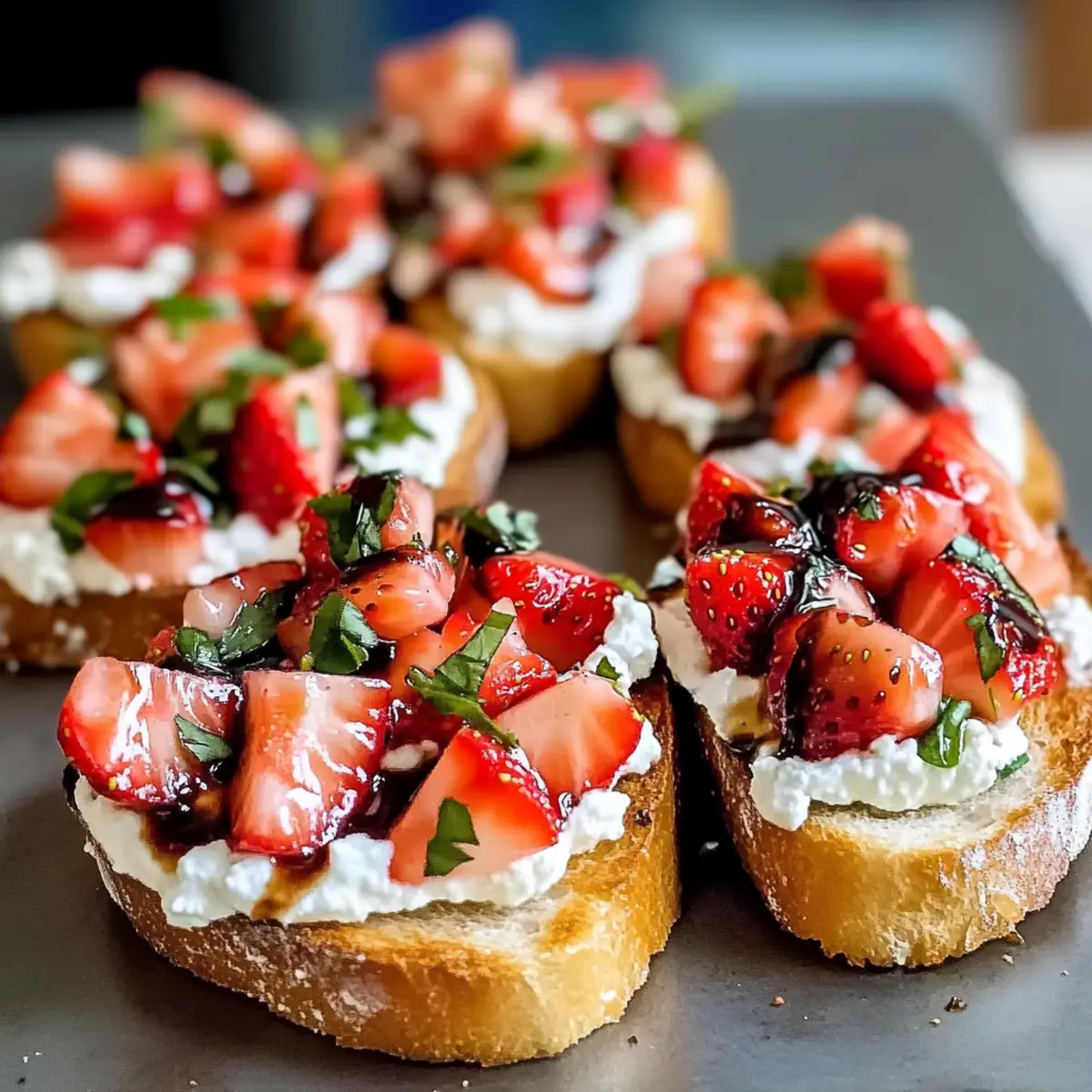 mother's day Strawberry Ricotta Bruschetta