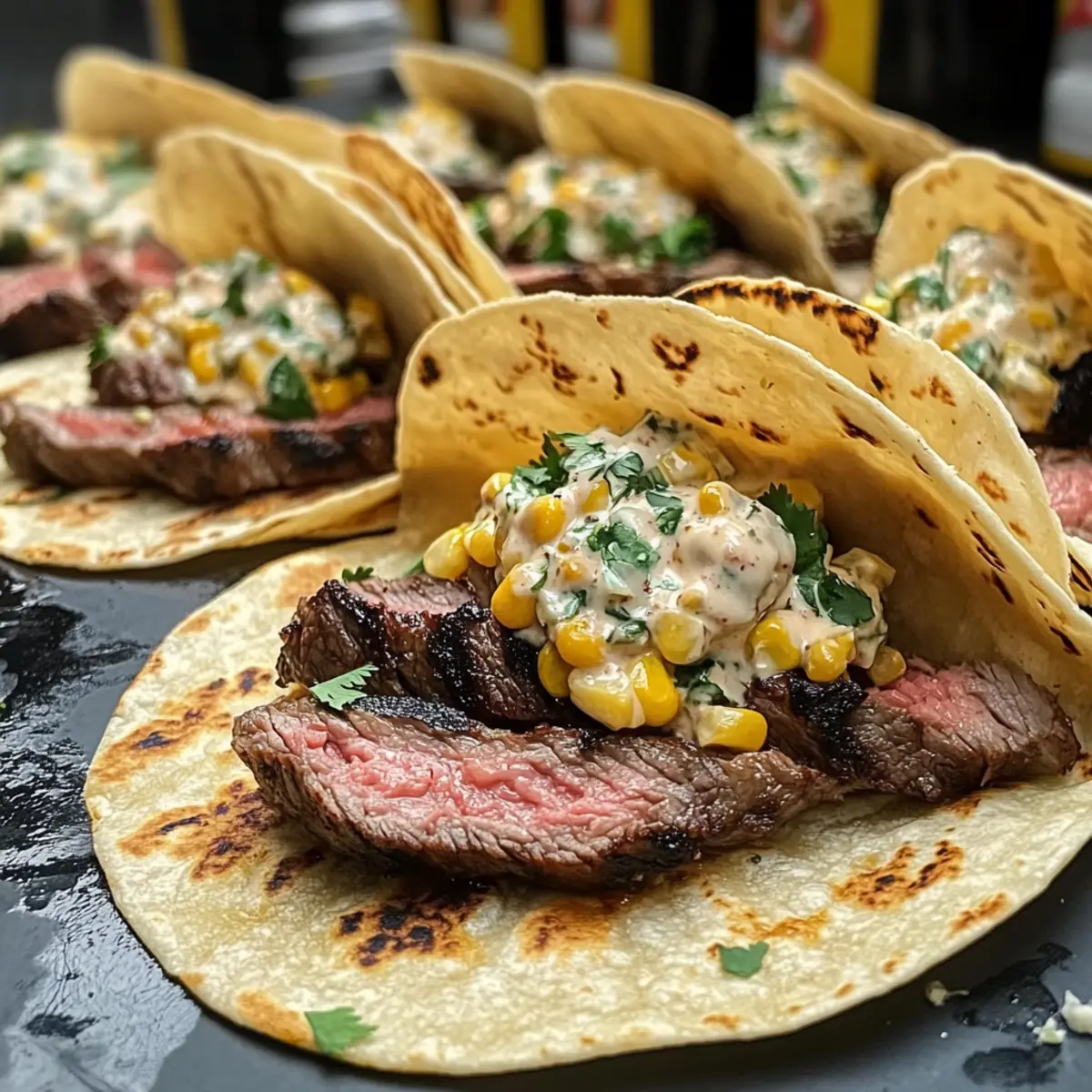 Steak Elote Tacos