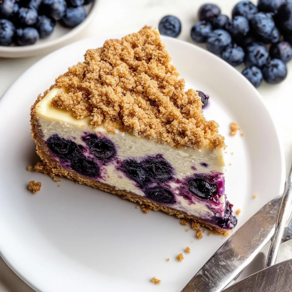 Blueberry Crumble Cheesecake