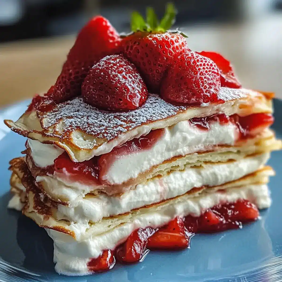 mother's day Strawberry Crepe Cake