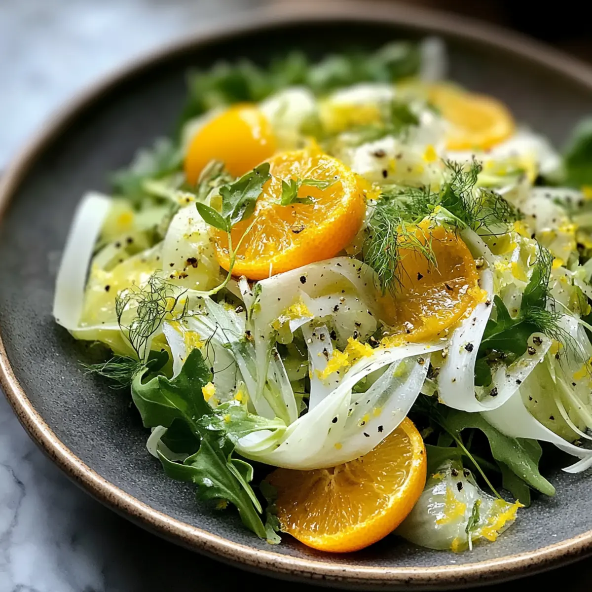 Shaved Fennel Salad & Clementine Vinaigrette