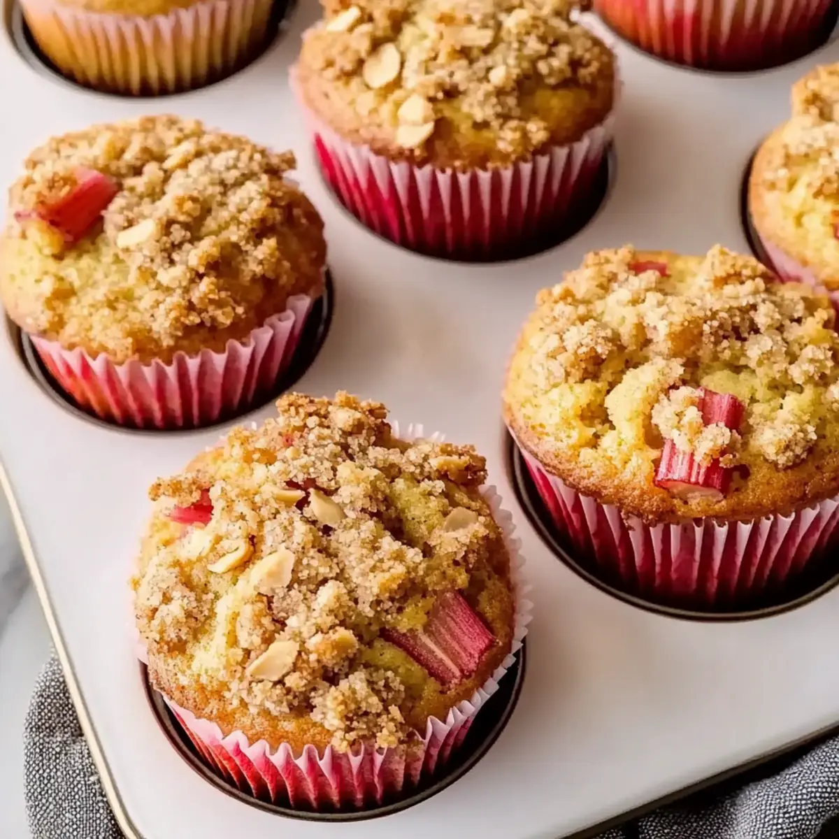 Simple Strawberry Rhubarb Muffins