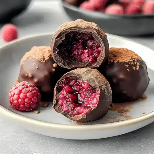 Dark Chocolate Raspberry Truffles