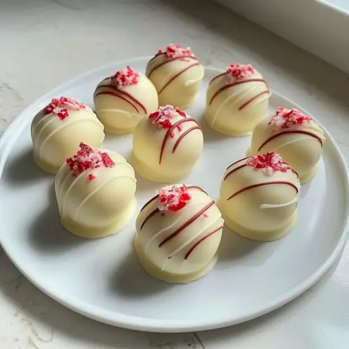 White Chocolate Strawberry Truffles