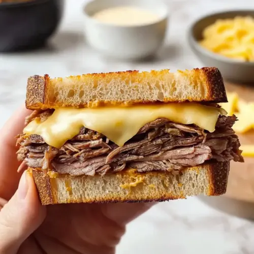 Roast Beef & Cheddar Melt Sandwich