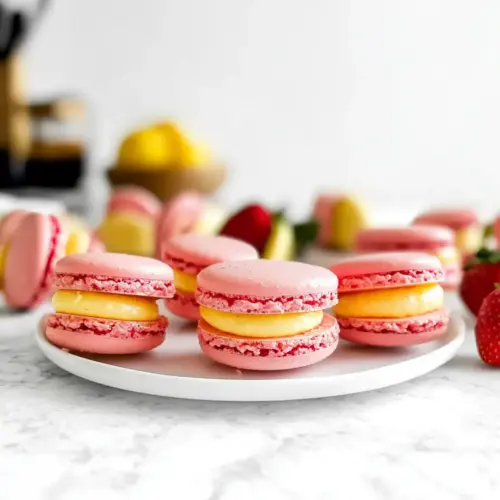 Strawberry Lemon Macarons