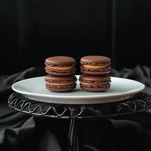 Chocolate & Orange Italian Macarons