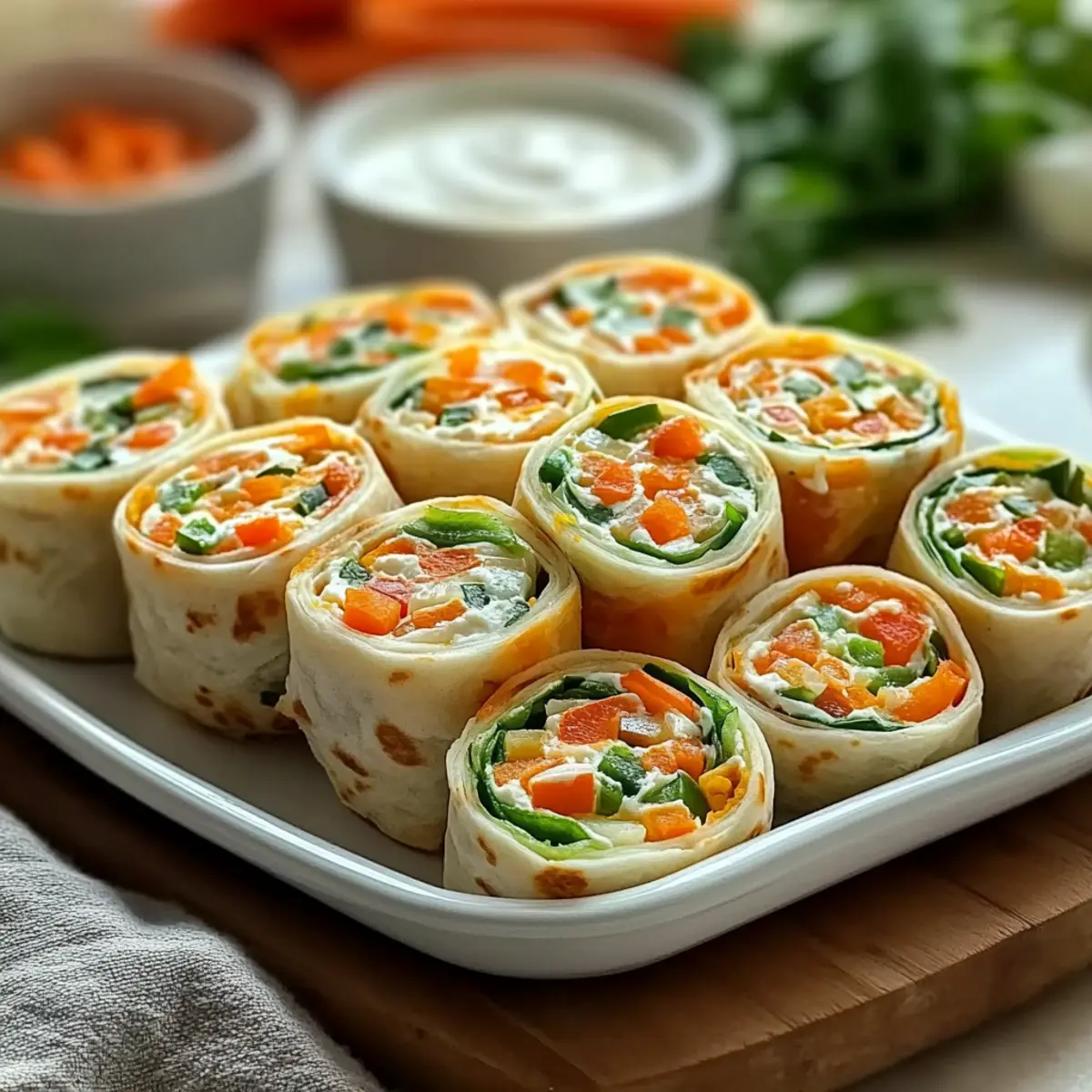 Vegetable Tortilla Roll Ups