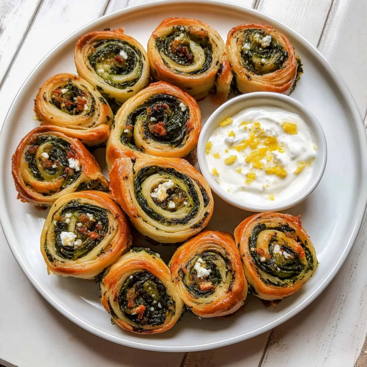 Spinach and Feta Pinwheels