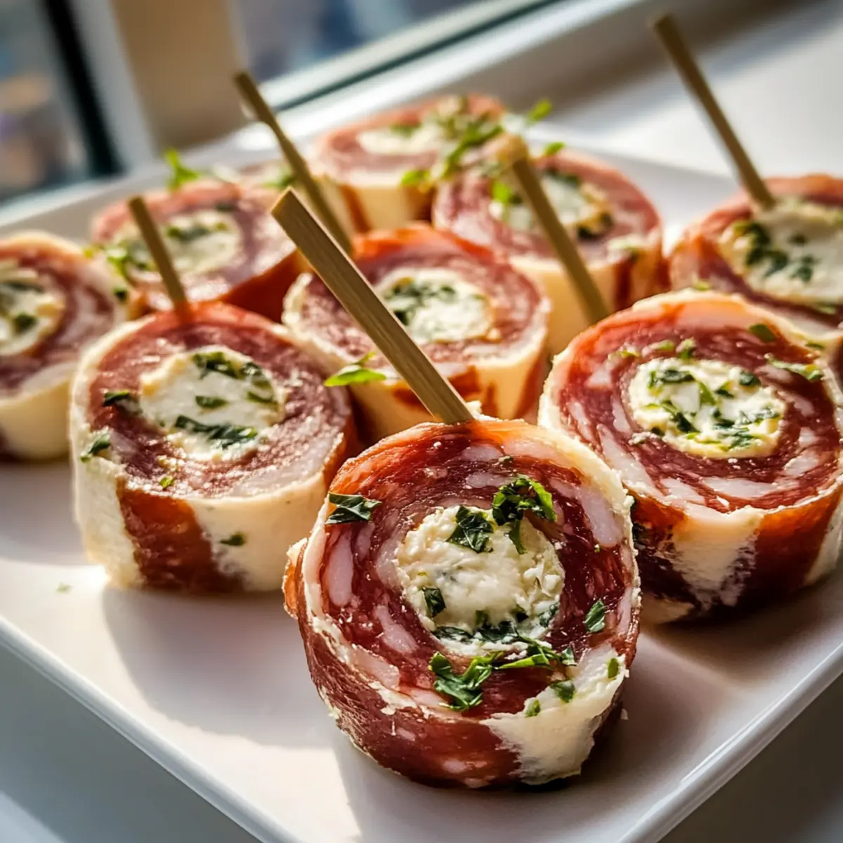 Cream Cheese Beef Salami Roll Ups