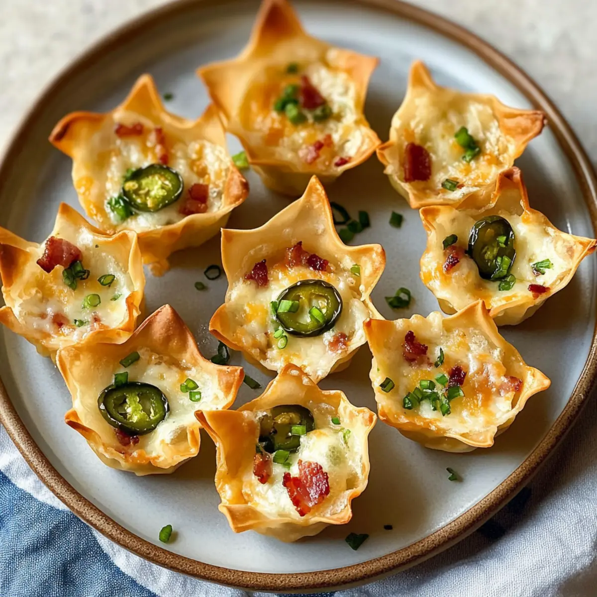 Jalapeño Popper Wonton Cups