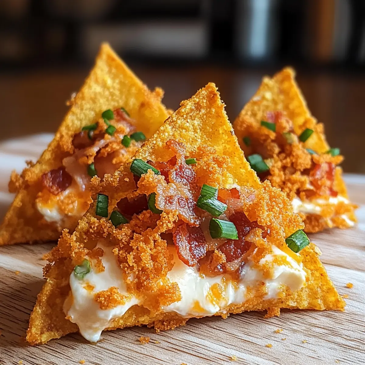 Cream Cheese & Beef Bacon Stuffed Doritos