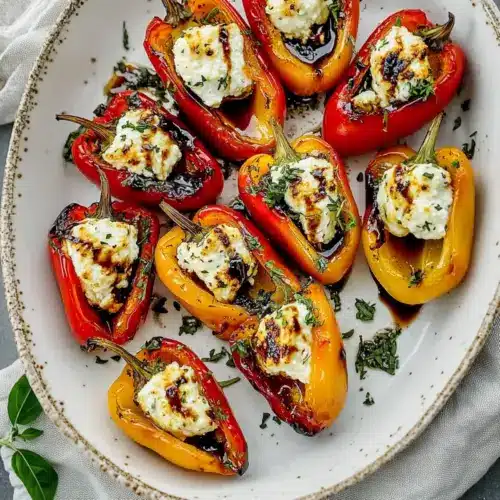 Roasted Goat Cheese Stuffed Mini Peppers