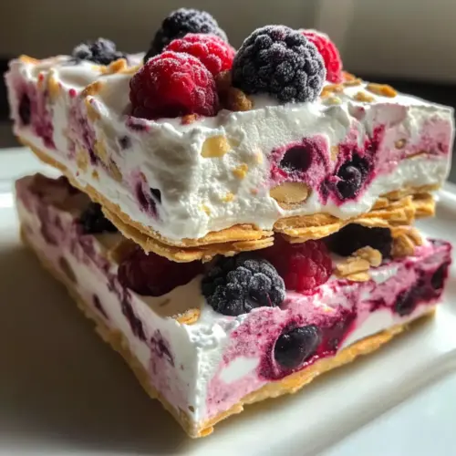 Frozen Yogurt Berry Bark Sandwiches