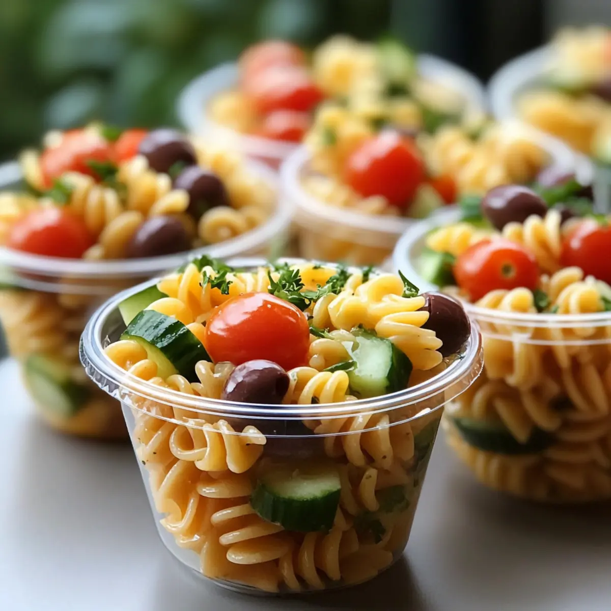 Pasta Salad Cups Picnic Idea