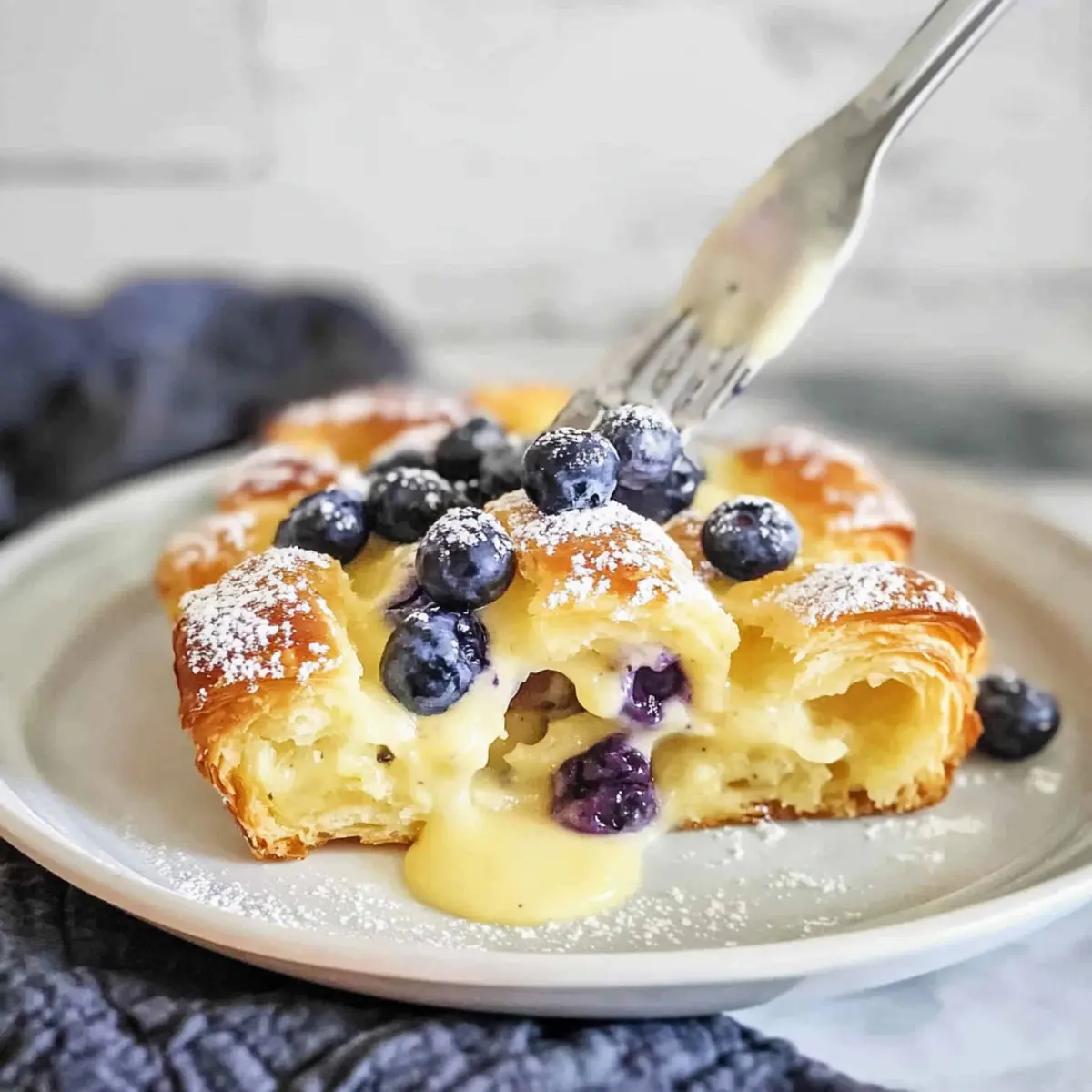 Blueberry Croissant Bake