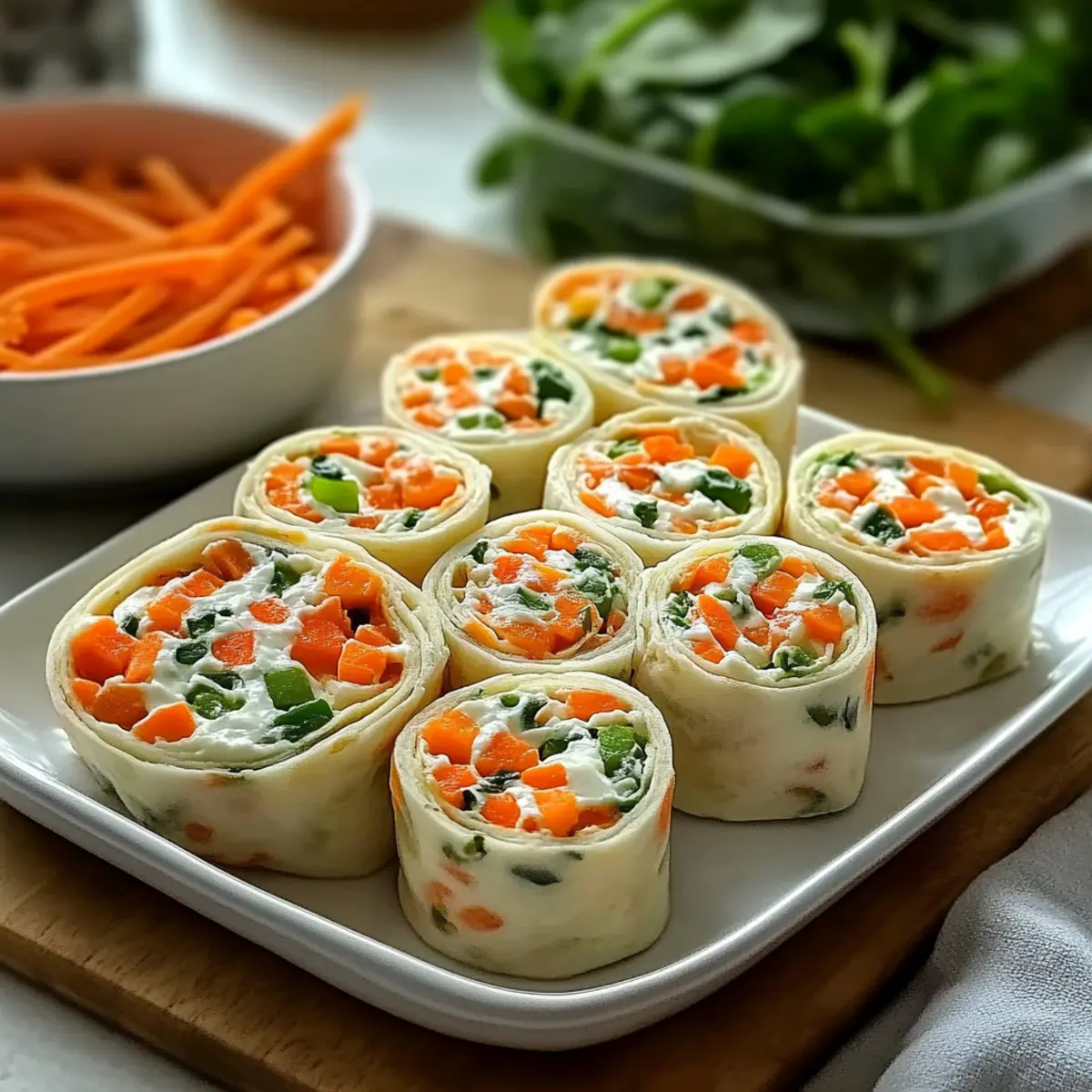 Vegetable Tortilla Roll Ups Picnic Idea
