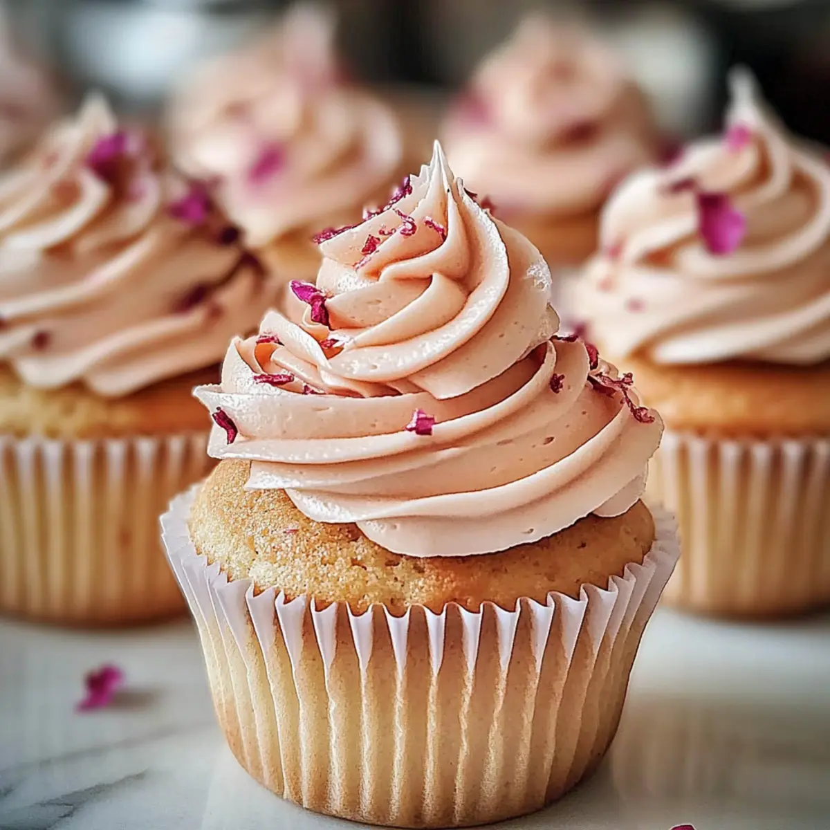 mothers day Vanilla Rose Cupcakes