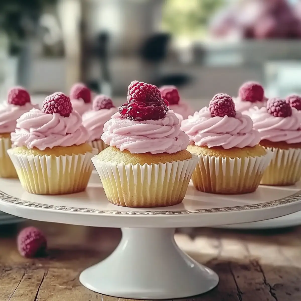 mothers day Raspberry Almond Cupcakes with Filling