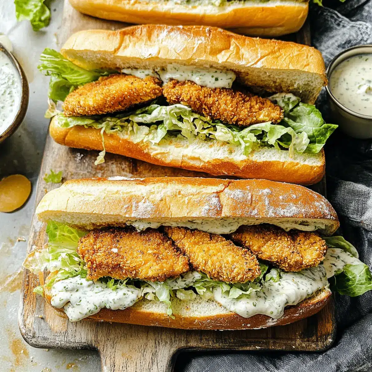 Chicken Caesar Sandwiches