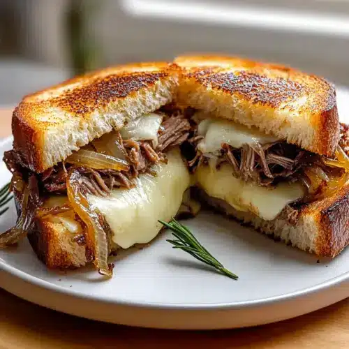 Rustic Pot Roast French Onion Grilled Cheese Sandwich