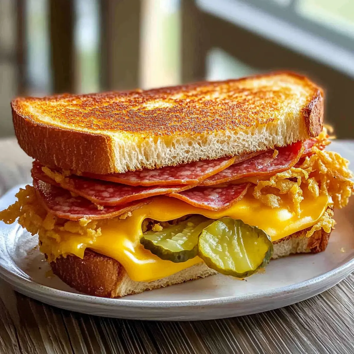 Fried Bologna Sandwich