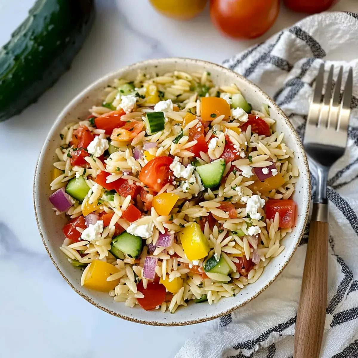 picnic idea Rainbow Orzo Salad