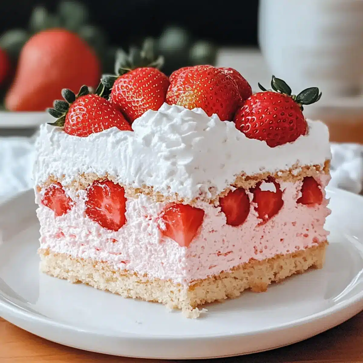 mothers day Strawberry Cloud Cake