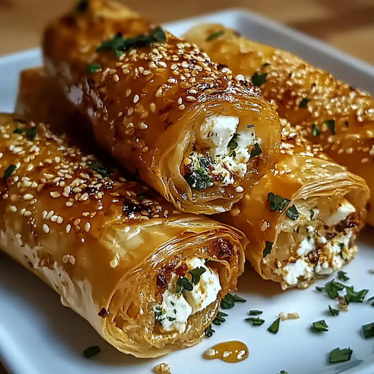 picnic idea Oven Fried Feta Rolls