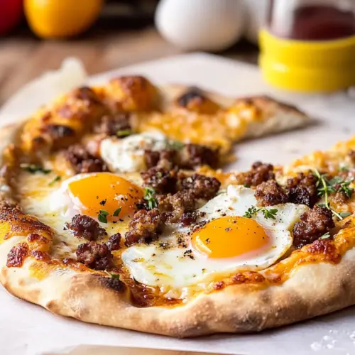sausage breakfast pizza