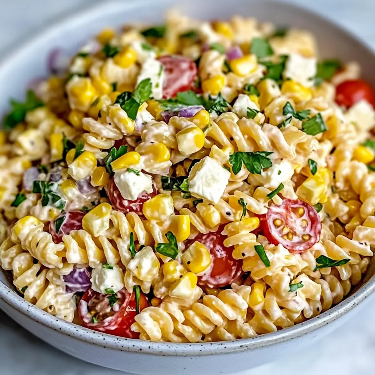 picnic idea Street Corn Pasta Salad