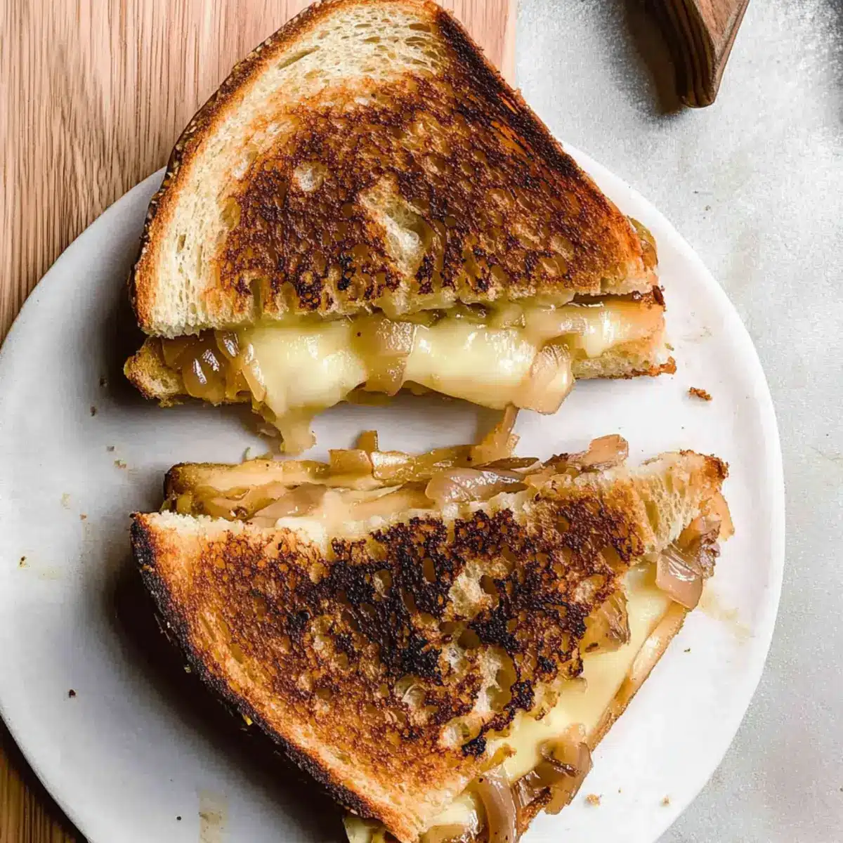Caramelized Onion & Apple Grilled Cheese Sandwich