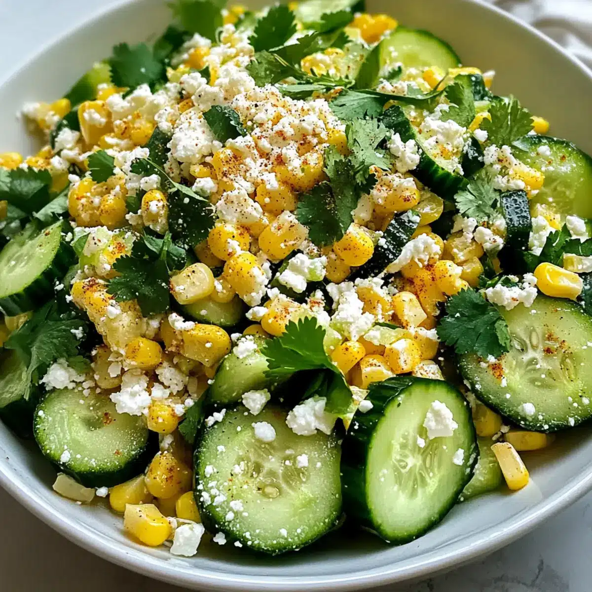 Street Corn Cucumber Salad