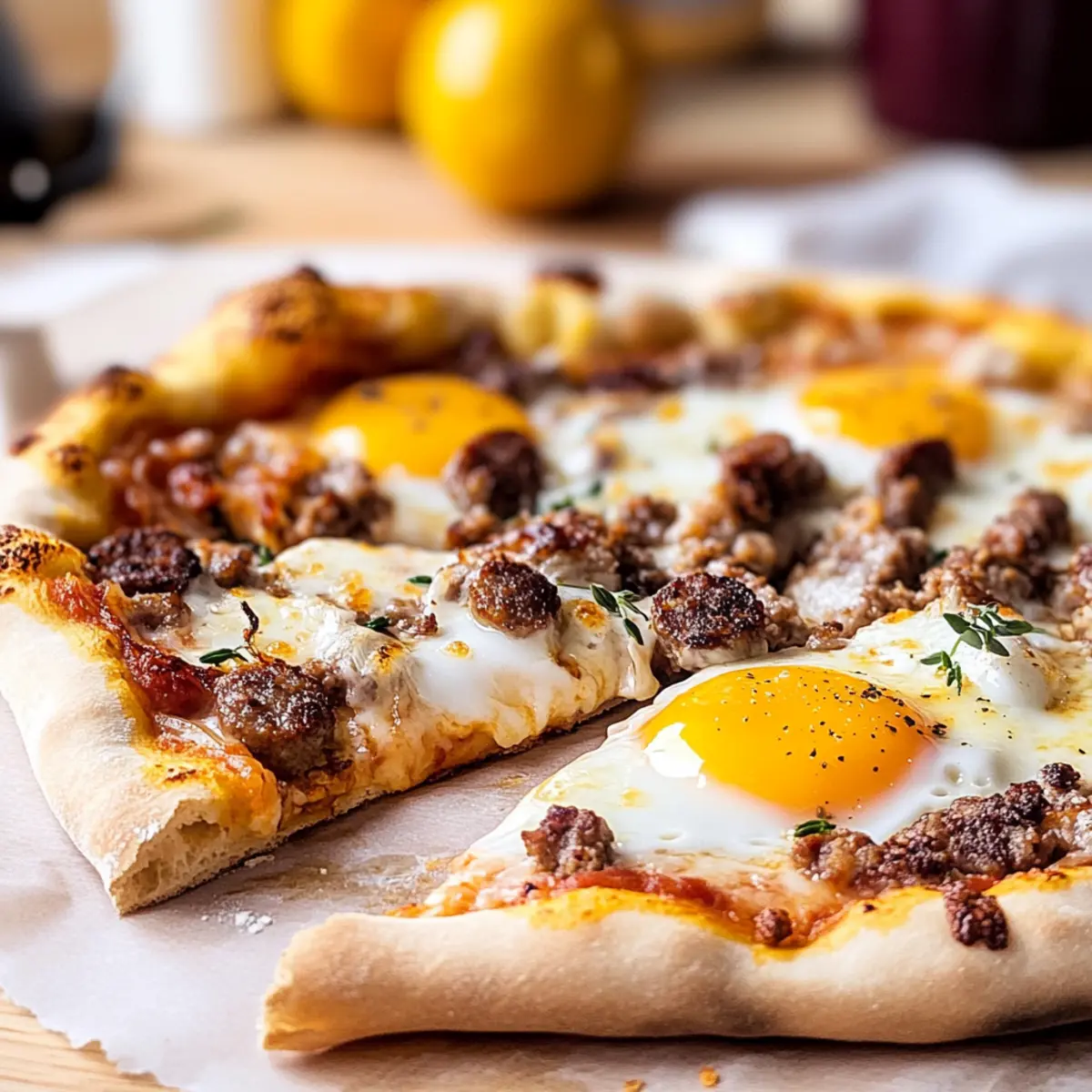sausage breakfast pizza