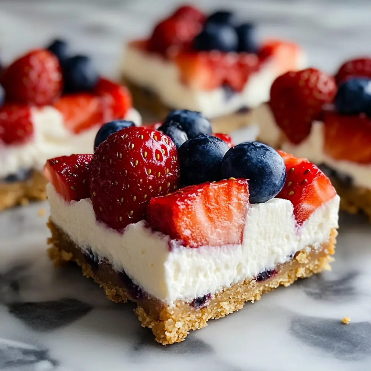 No-Bake Flag Cheesecake Bars