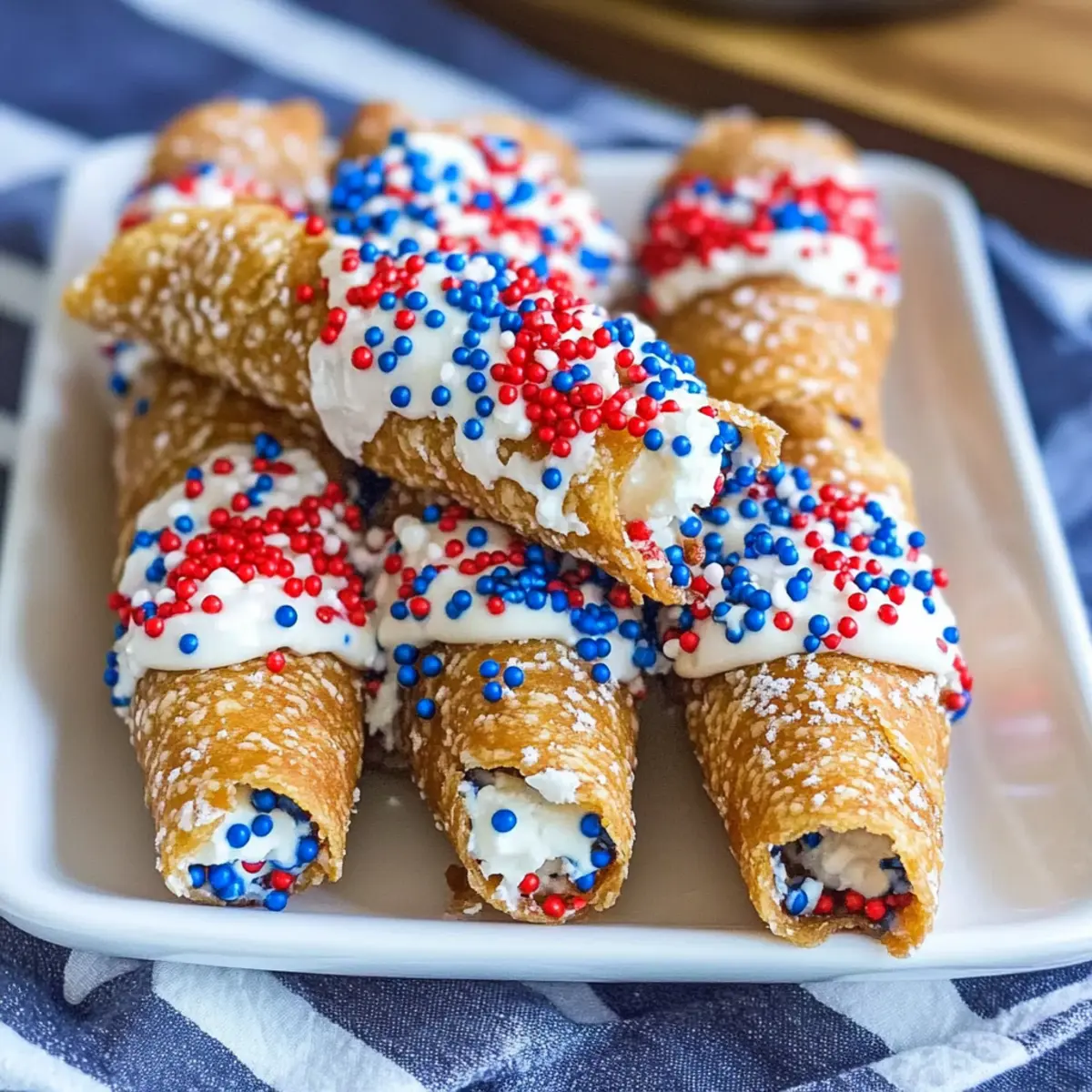 Red White and Blue Cannoli