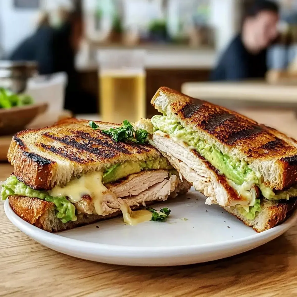 Creamy Chicken Avocado Melt Sandwich