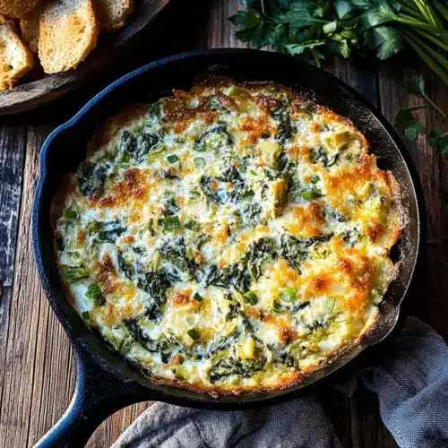 Cheesy Baked Spinach Artichoke Dip