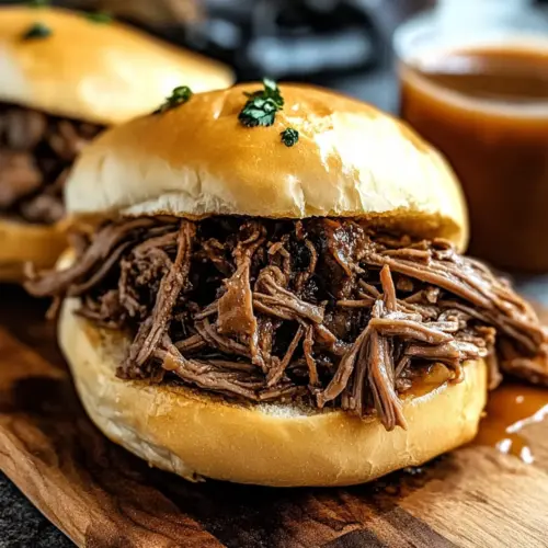 Crockpot French Dip Sandwiches