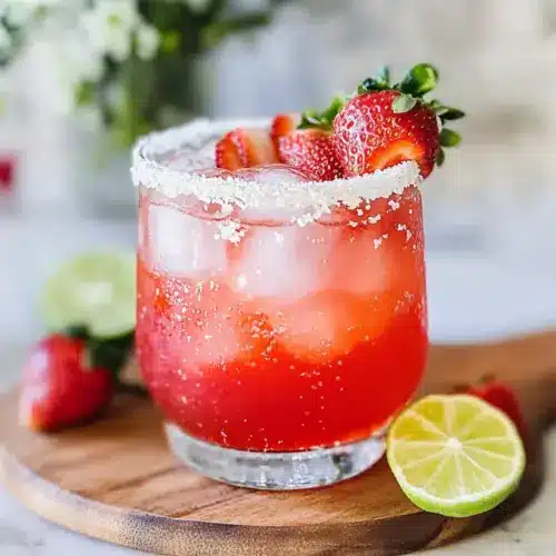 Strawberry Lime Mocktail Margarita