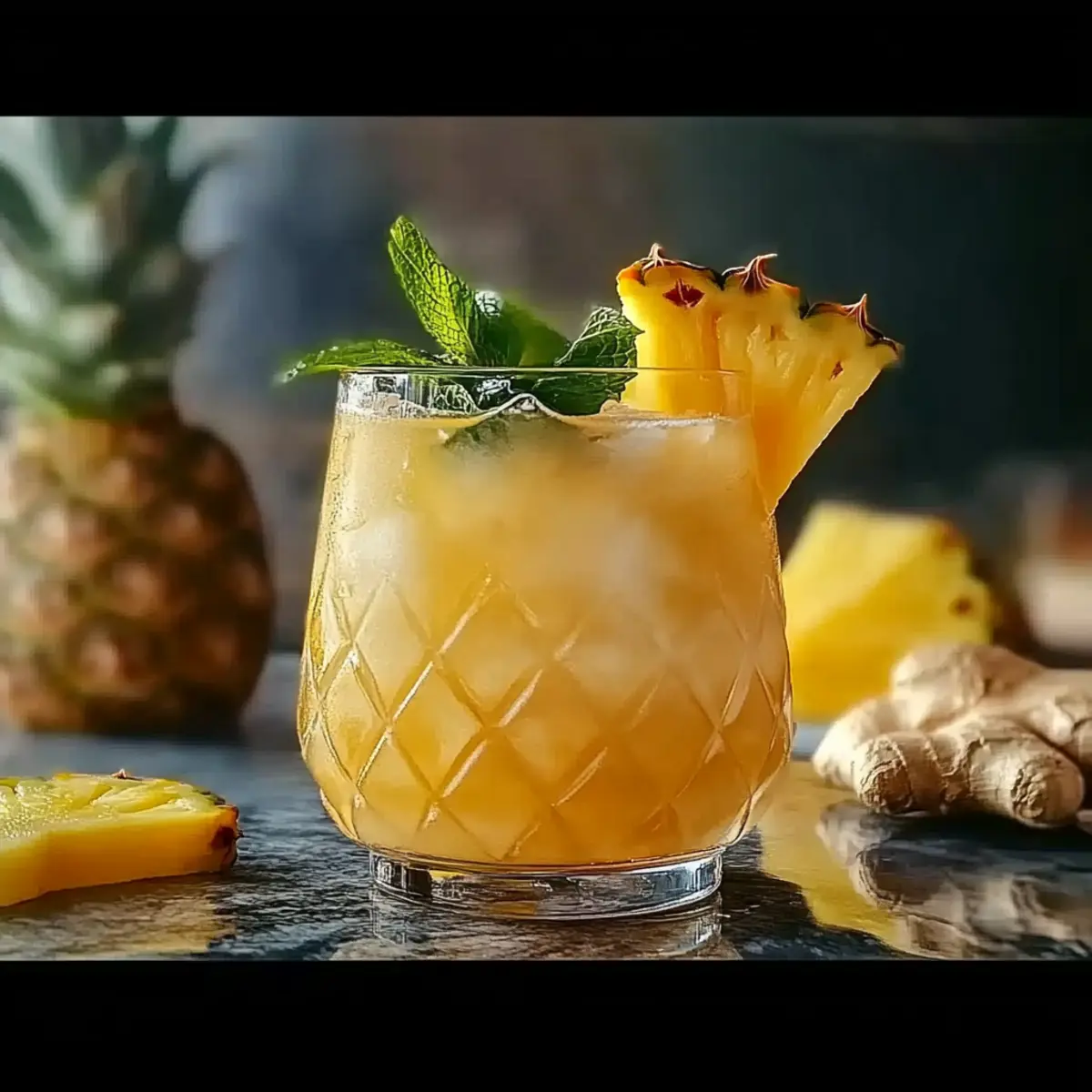 Pineapple Ginger Beer Mocktail