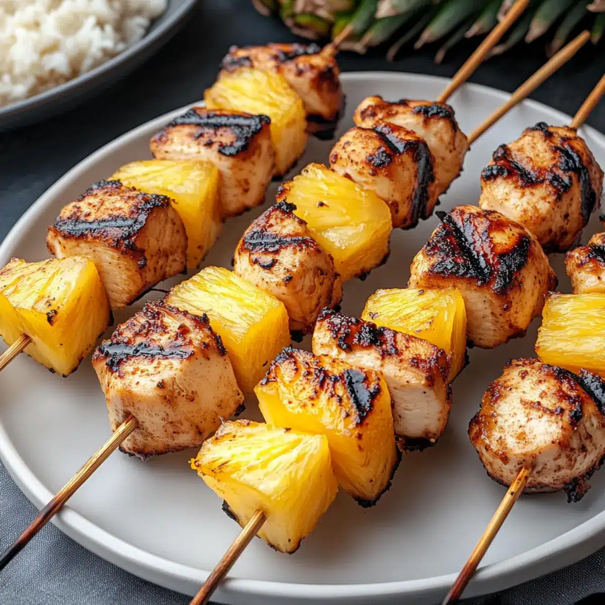 Grilled Chicken Pineapple Skewers