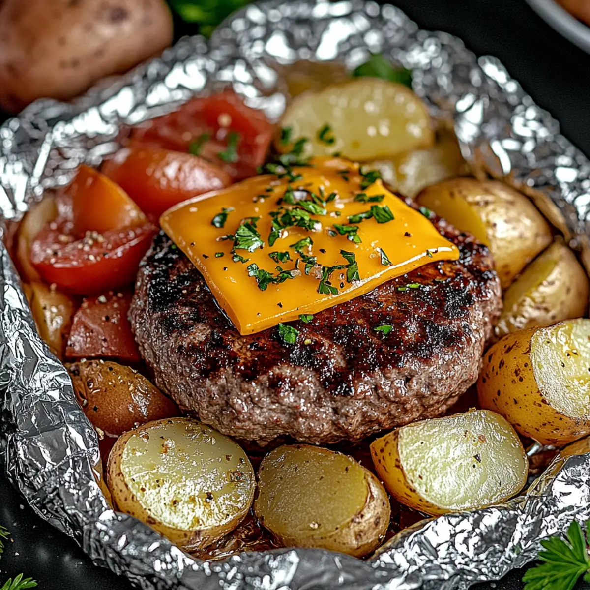Burger Dinner Foil Packets