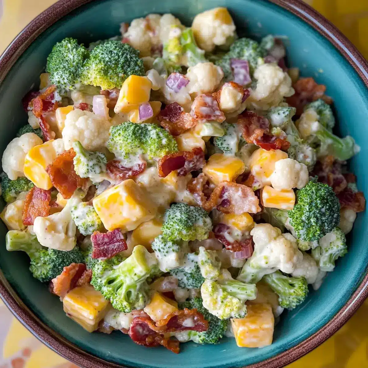 Broccoli Cauliflower Salad