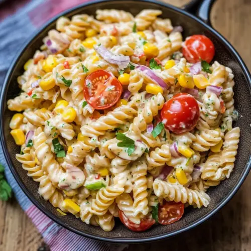 Southwest Pasta Salad With Cilantro Lime Dressing