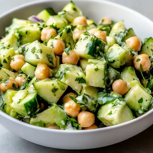 Chickpea Avocado Cucumber Salad