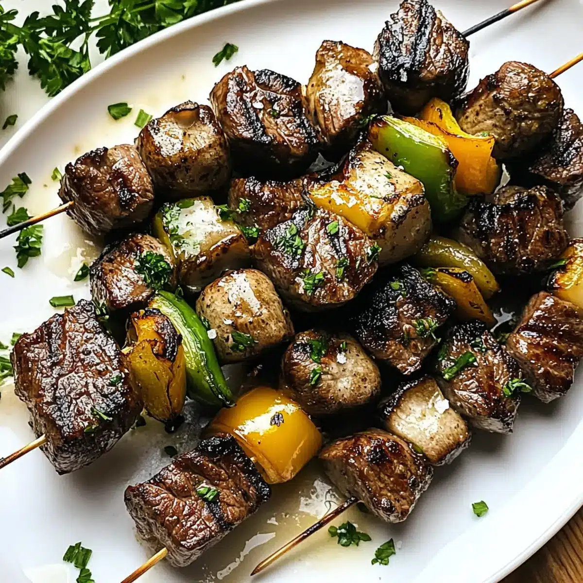 Steak Kabobs With Garlic Butter
