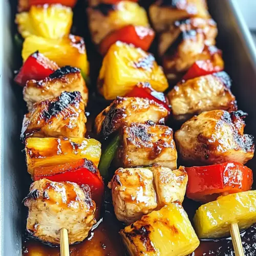 BBQ Pineapple Chicken Kabobs